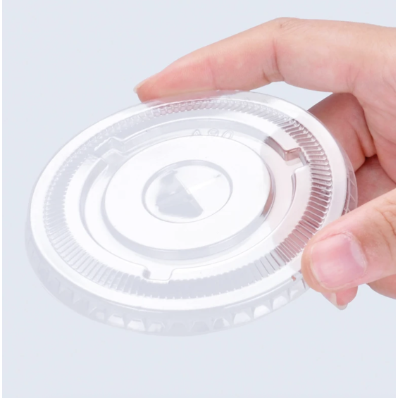 9 oz. Clear Flat Lid with Straw Slot - 1000/Case