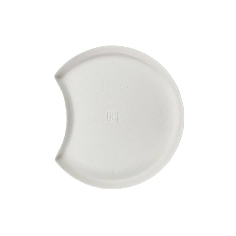 Ano Half Moon 3.5" PFAS Free Compostable Sugarcane Pulp Plate - 100/Case