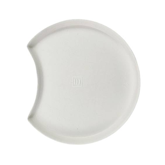 Ano Half Moon 4.7" PFAS Free Compostable Sugarcane Pulp Plate - 120/Case