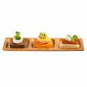 Natural Bamboo Trio Plate 7 x 2.4 in. 100/Case