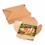 Kraft Paper #4 Take-Out Container 8 1/2" x 6 1/4" x 3 1/2" -  200/Case