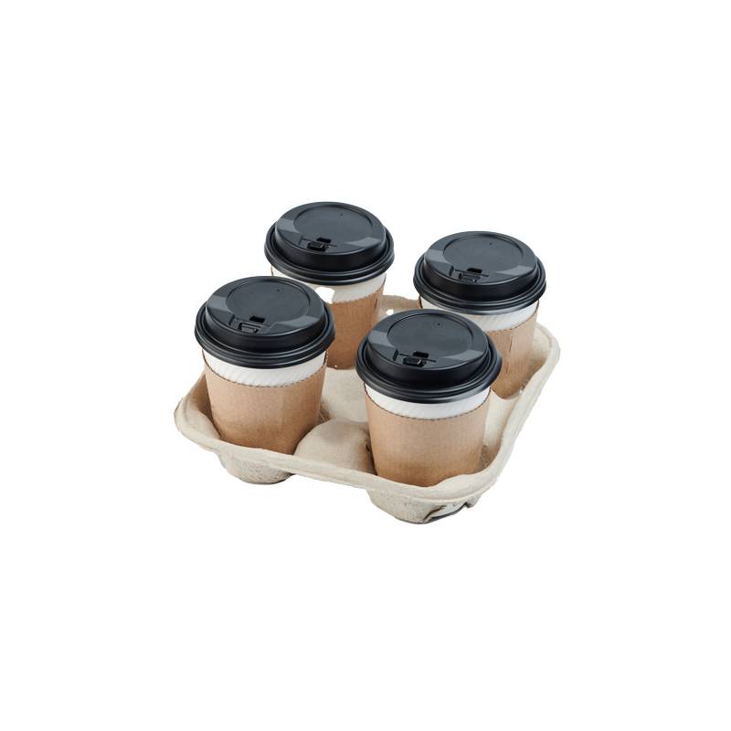Pulp Fiber 4 Cup Drink Carrier - 75/Pack