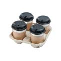 Pulp Fiber 4 Cup Drink Carrier - 75/Pack