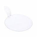 Round Clear Recyclable Single Serve Dessert Board with tab - 100/Case