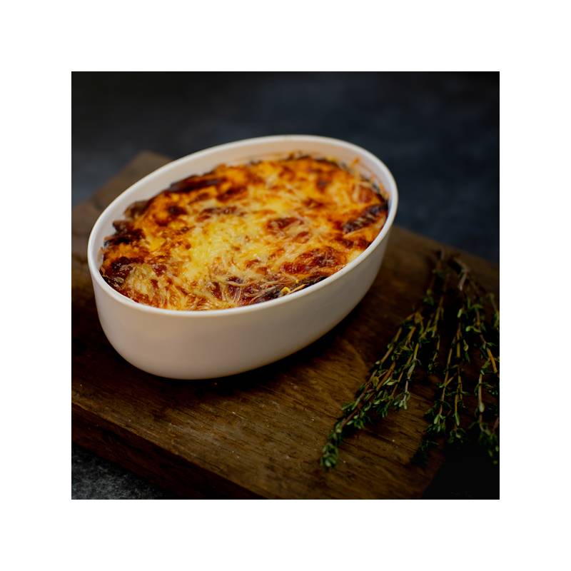 Zabo 81 oz. High Cut Bake and Show Oven Safe Reusable Food Container - 40/Case